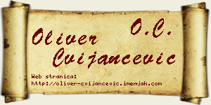 Oliver Cvijančević vizit kartica